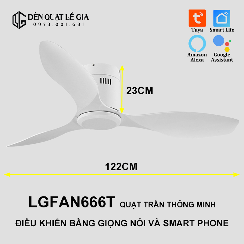Quạt trần chung cư LGFAN666T top