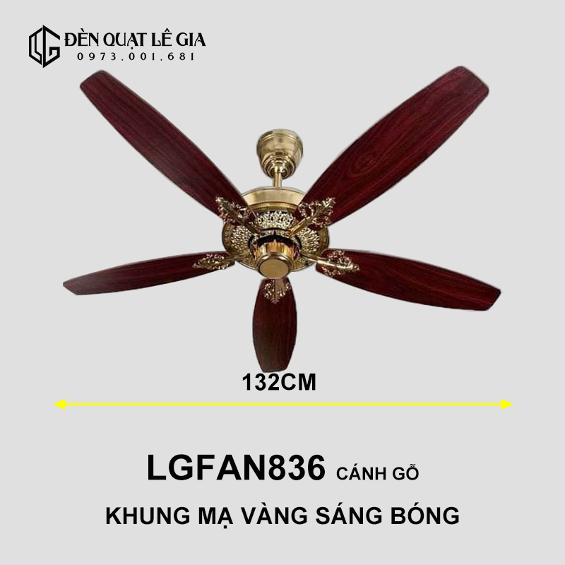 Quạt trần tân cổ điển LGFAN836 top