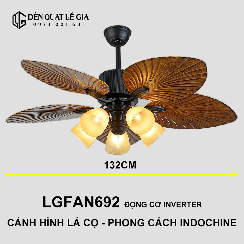Quạt trần nhà hàng khách sạn LGFAN692 top
