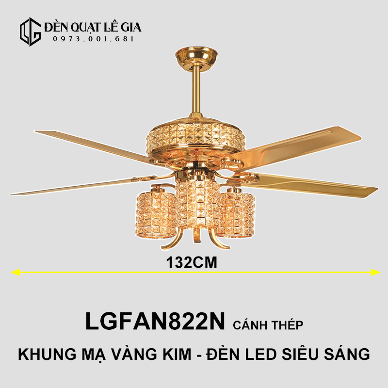 Quạt trần cổ điển LGFAN822N top