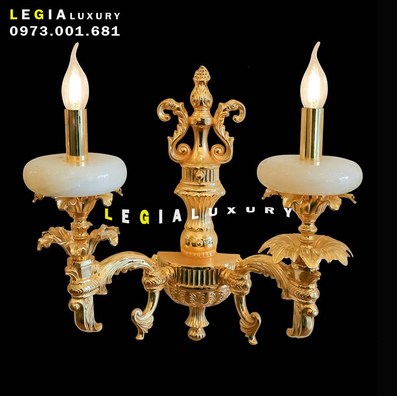 Đèn tường đồng tay nến WL650-2 top