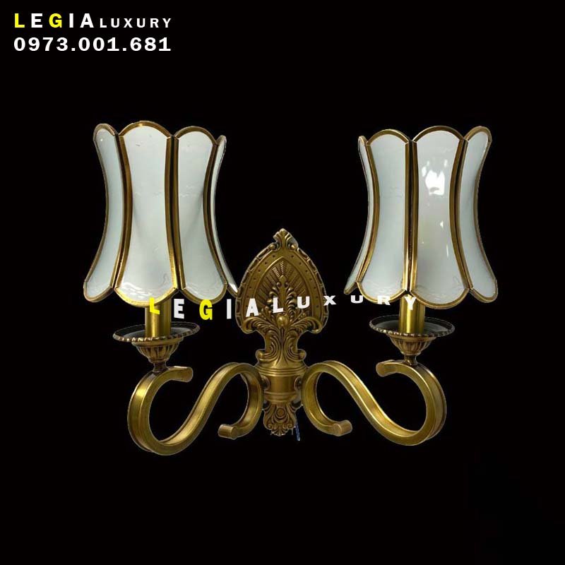 Đèn tường đồng kính WL638-2 top