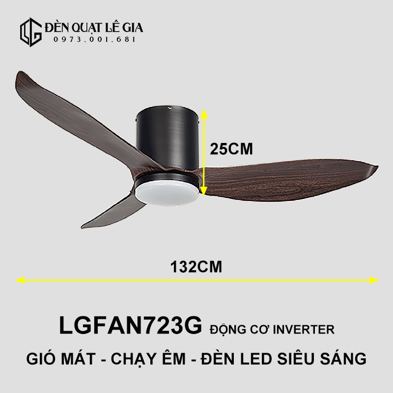 Quạt trần chung cư LGFAN723G top