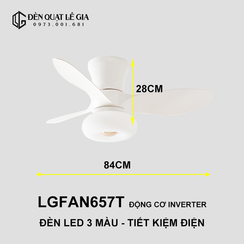 Quạt trần chung cư LGFAN657T top
