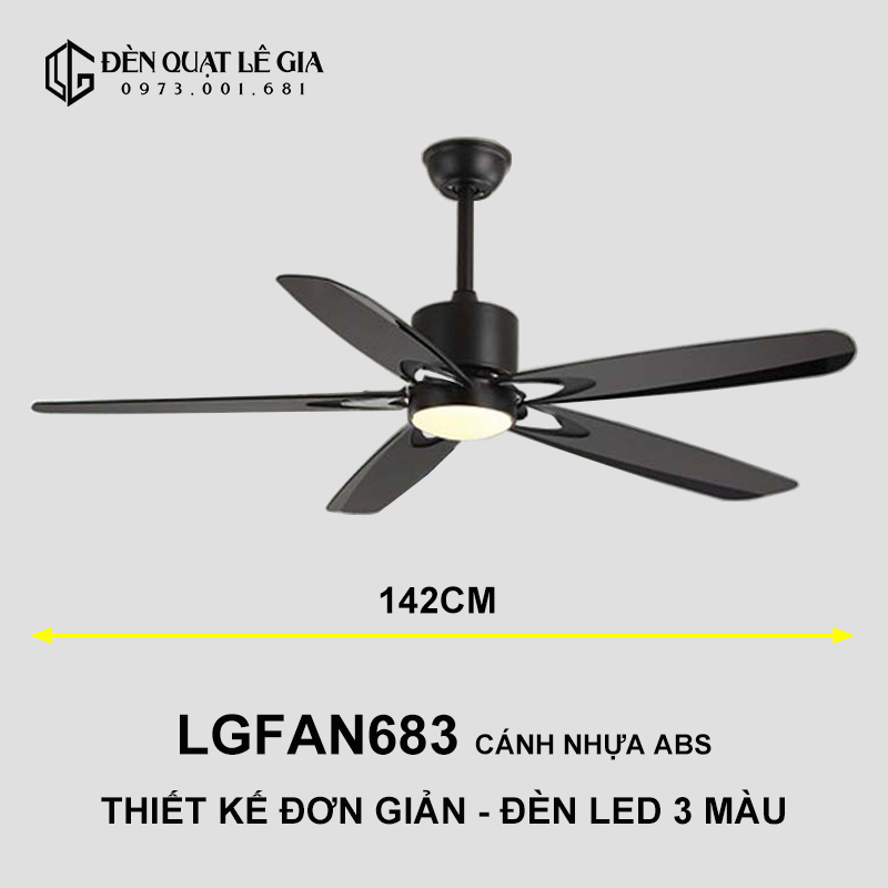 Quạt trần hiện đại LGFAN683 top