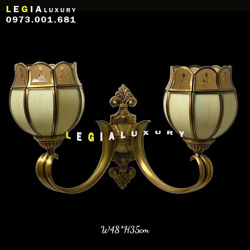 Đèn tường đồng kính WL668-2 top