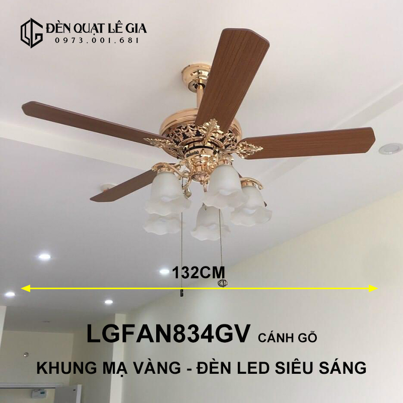Quạt trần cổ điển LGFAN834GV top