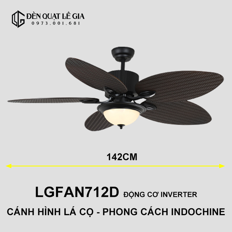 Quạt trần phong cách đông dương Indochine style LGFAN712D top