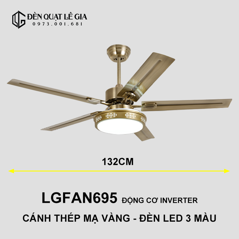 Quạt trần hiện đại LGFAN695 top