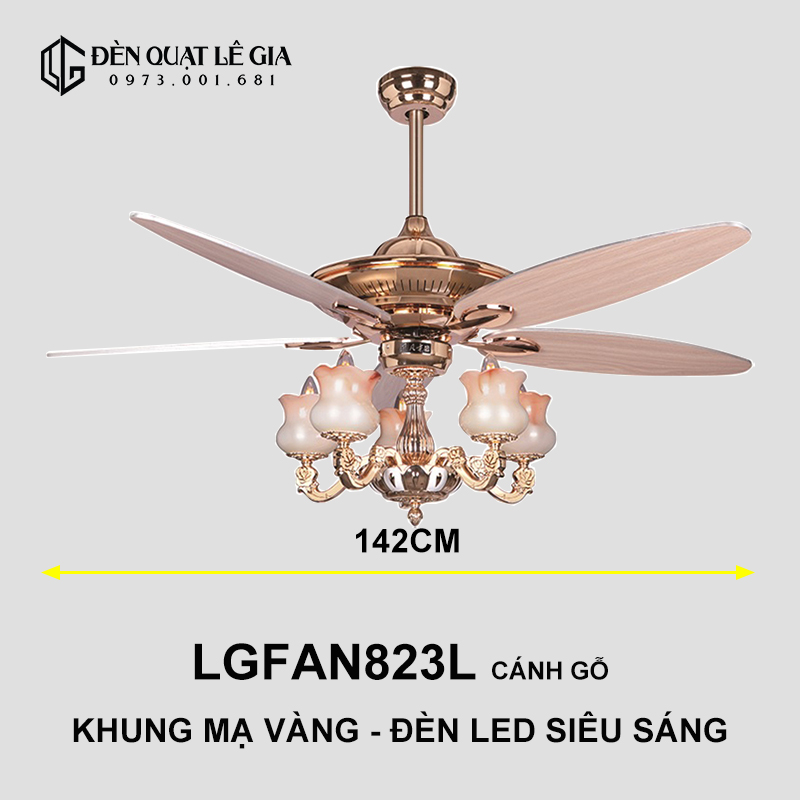Quạt trần cổ điển LGFAN823L top