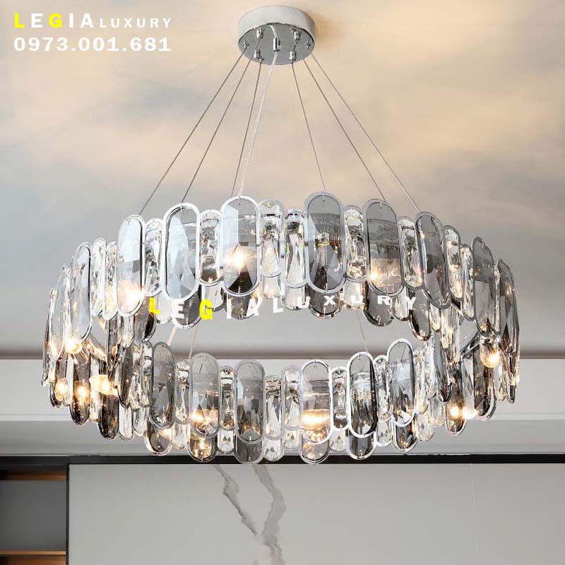Đèn chùm pha lê luxury  DC124 top