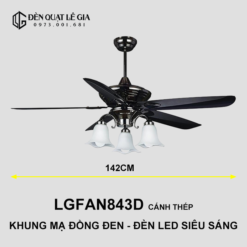 Quạt trần cổ điển MOUNTAIN AIR LGFAN843D top