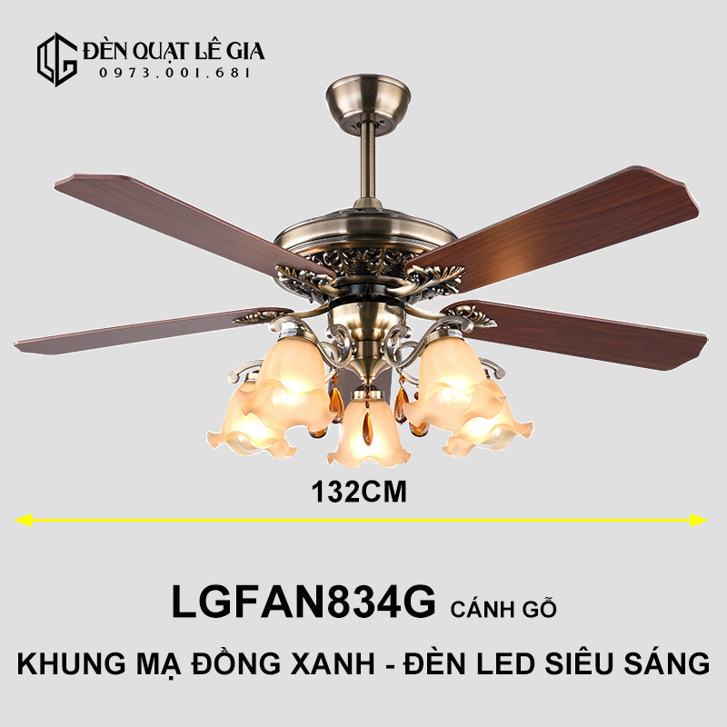 Quạt trần cổ điển LGFAN834G top