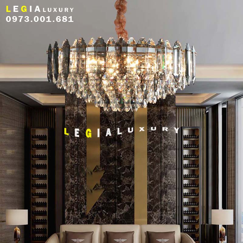 Đèn chùm pha lê luxury  DC122T top
