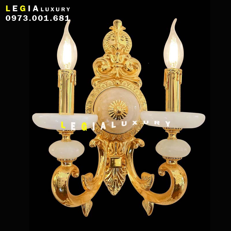 Đèn tường đồng tay nến WL649-2 top