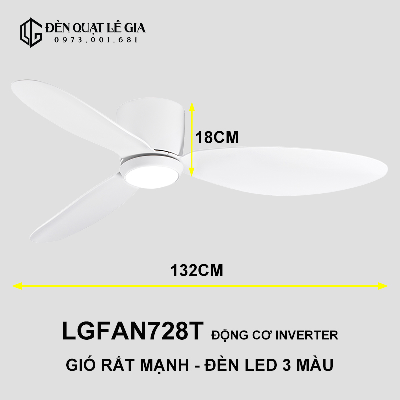 Quạt trần chung cư LGFAN728T top