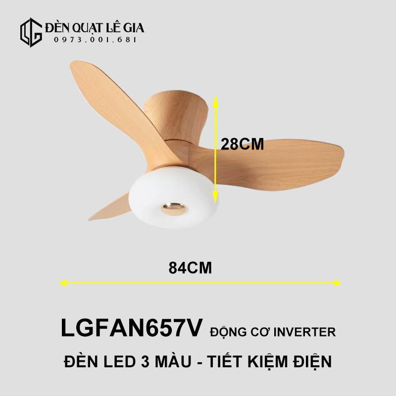 Quạt trần chung cư LGFAN657V top