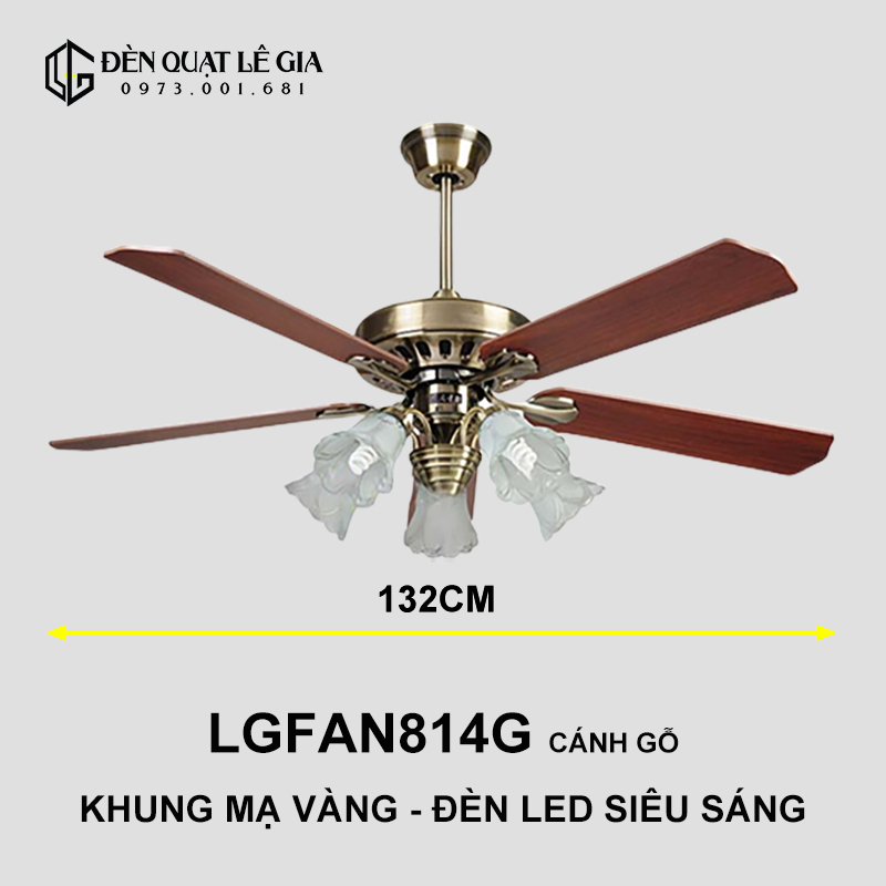 Quạt trần cổ điển LGFAN814G top