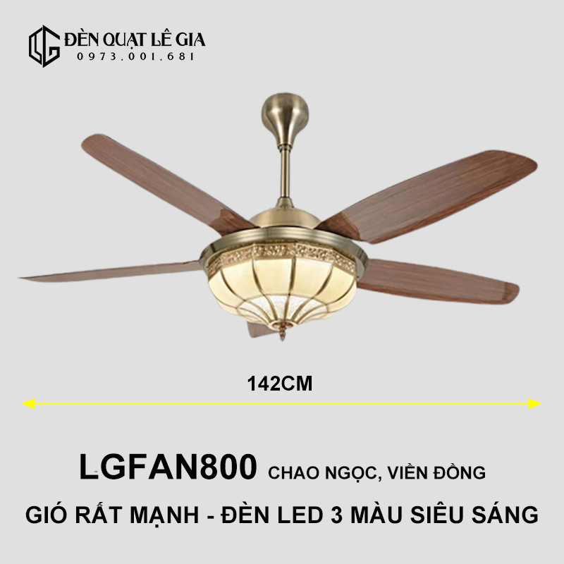 Quạt trần cổ điển LGFAN800 top