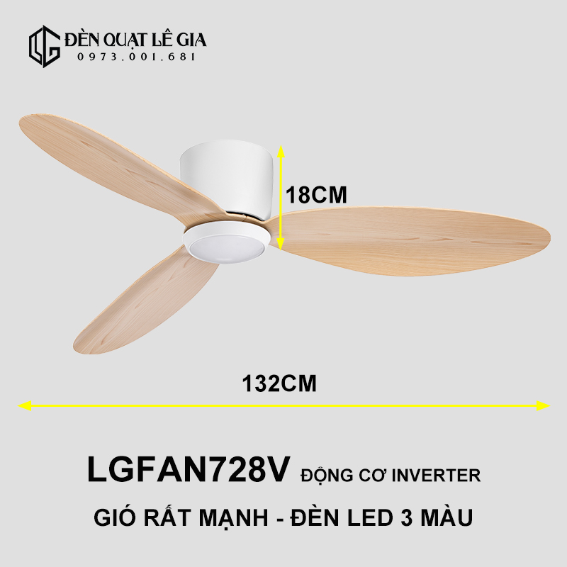 Quạt trần chung cư LGFAN728V top