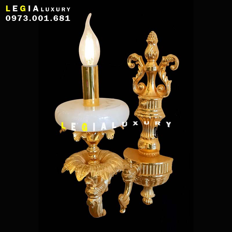 Đèn tường đồng tay nến WL650-1 top