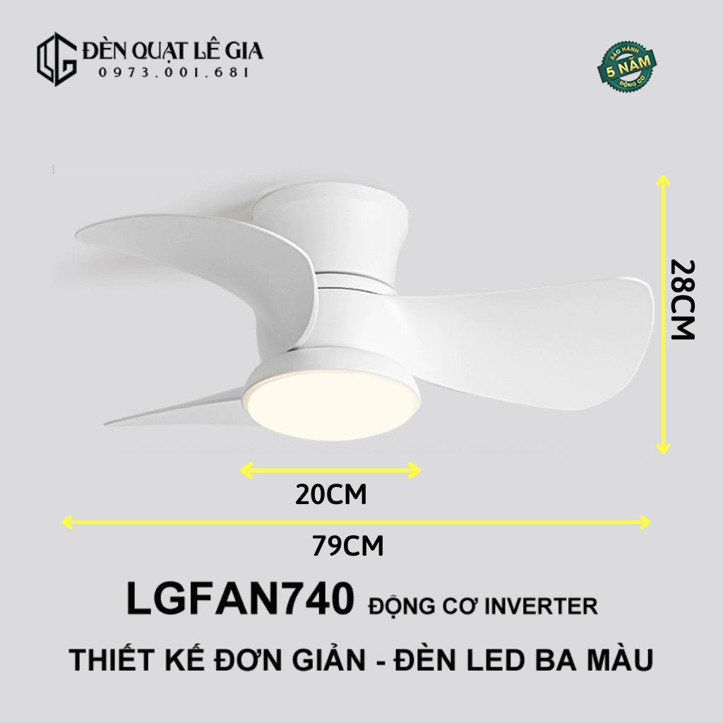 Quạt Trần Hiện Đại LÊ GIA LGFAN740T top