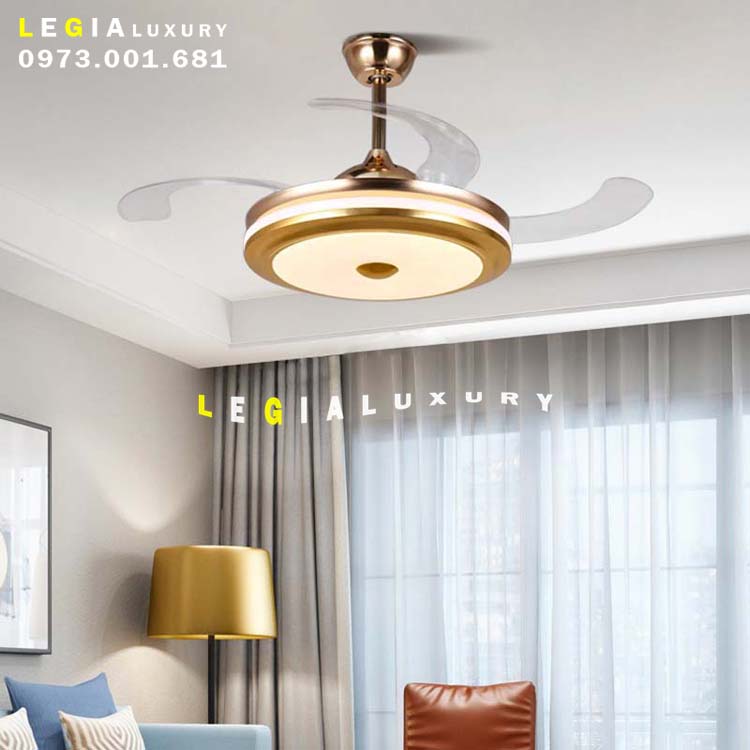 Quạt trần cụp xòe LGFAN021V top