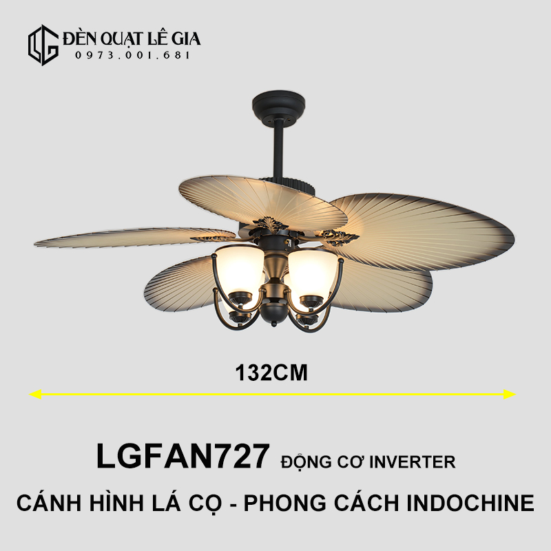  Quạt trần nhà hàng khách sạn LGFAN727 top