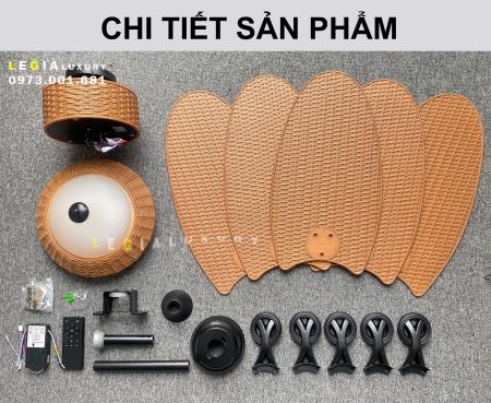 Quạt trần phong cách đông dương LGFAN739D