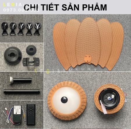 Quạt trần phong cách đông dương LGFAN739D