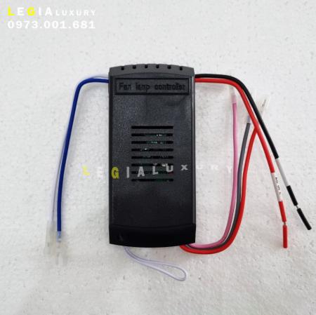 Bộ nguồn và điều khiển quạt trần DC 6 số - Đen