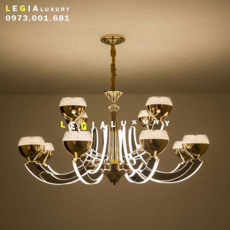 Đèn chùm pha lê gương DC103-12