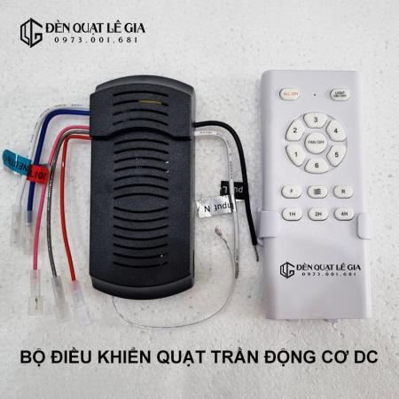 Bộ nguồn và điều khiển quạt trần DC 6 số to - Trắng