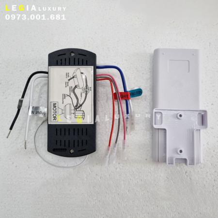 Bộ nguồn và điều khiển quạt trần DC 6 số to - Trắng