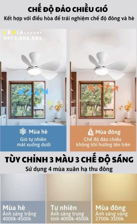Quạt Trần Cổ Ngắn Chung Cư Mini ERF650T