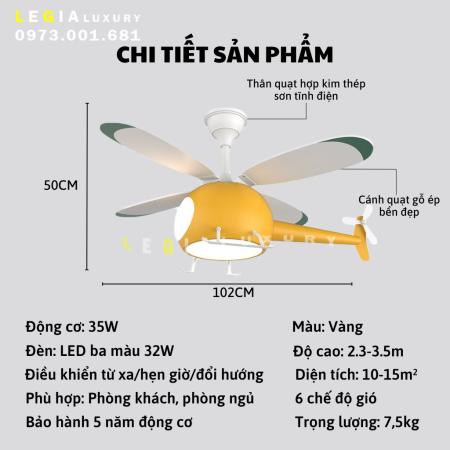 Quạt trần phòng ngủ cho bé LGFAN706V