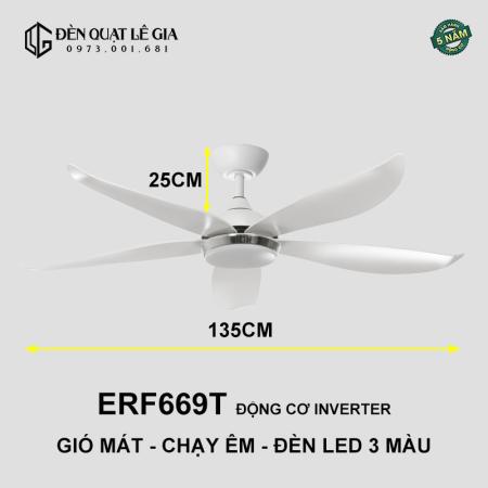 Quạt Trần Cổ Ngắn Hiện Đại Chung Cư ERF669T