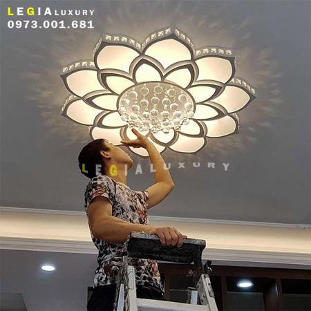 Đèn ốp trần pha lê DC018L