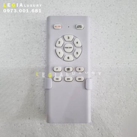 Bộ nguồn và điều khiển quạt trần DC 6 số to - Trắng