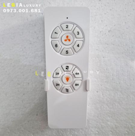 Bộ nguồn và điều khiển quạt trần DC 6 số - Trắng