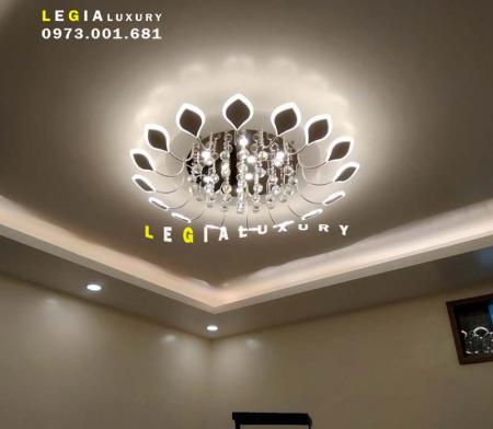 Đèn chùm ốp sát trần pha lê DC019