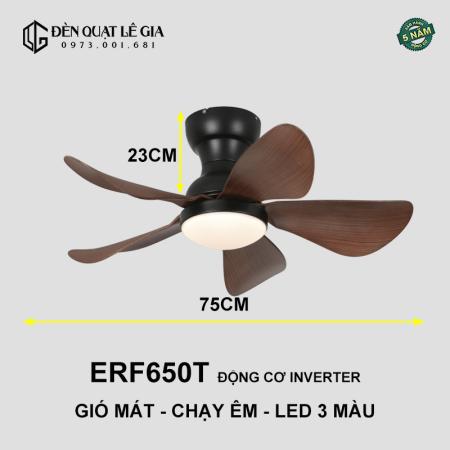  Quạt Trần Cổ Ngắn Chung Cư Mini ERF650D