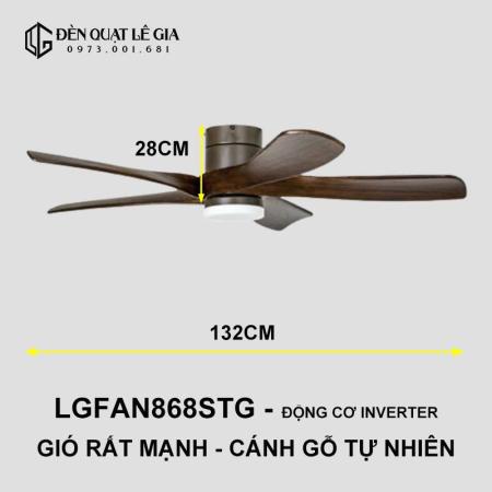 Quạt trần phong cách Đông Dương Indochine style LGFAN868STG