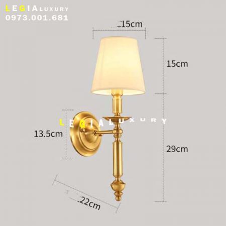 Đèn tường chao lụa WL098